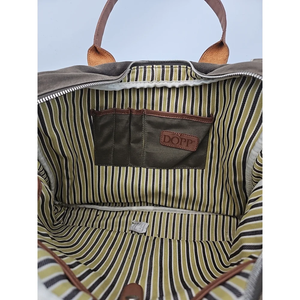 DOPP Olive Suede Briefcase Laptop Bag